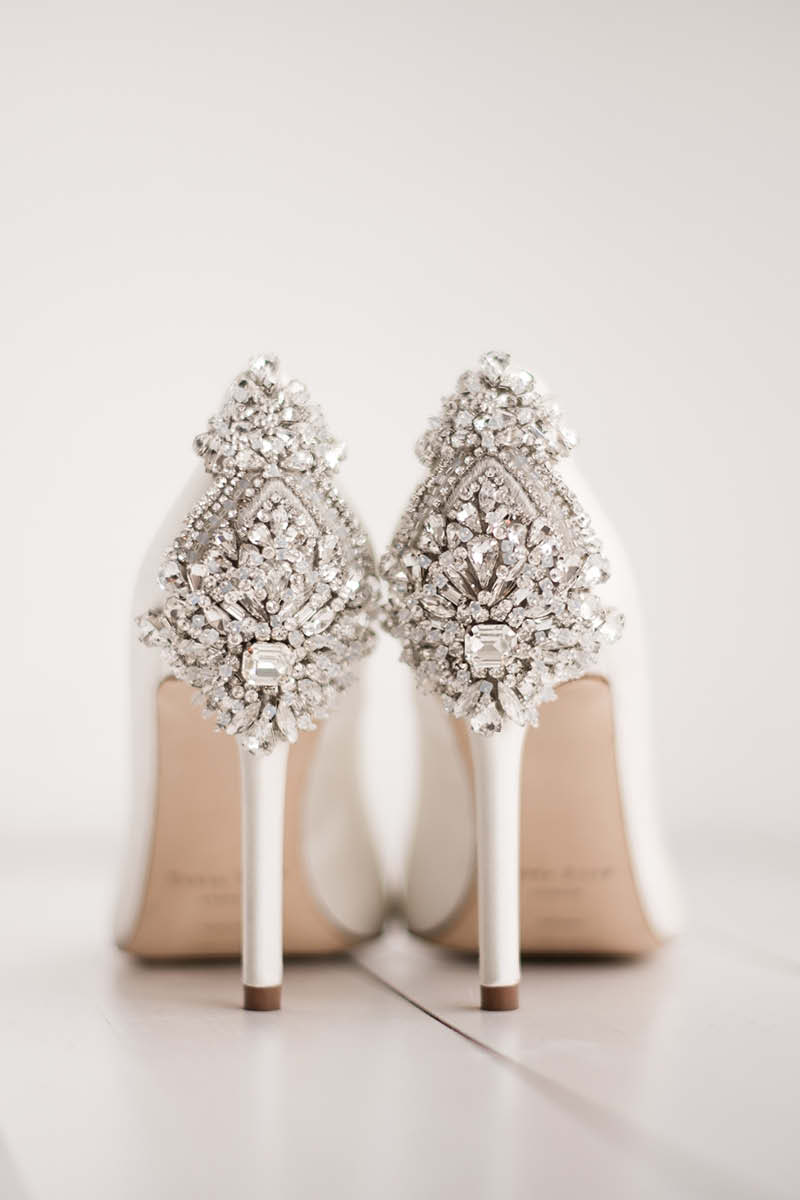 light wedding dresses - wedding shoes