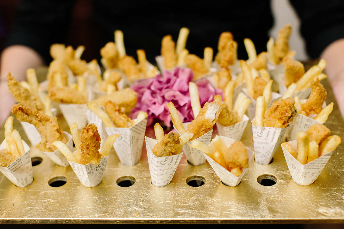 fish and chip cones Tapenade