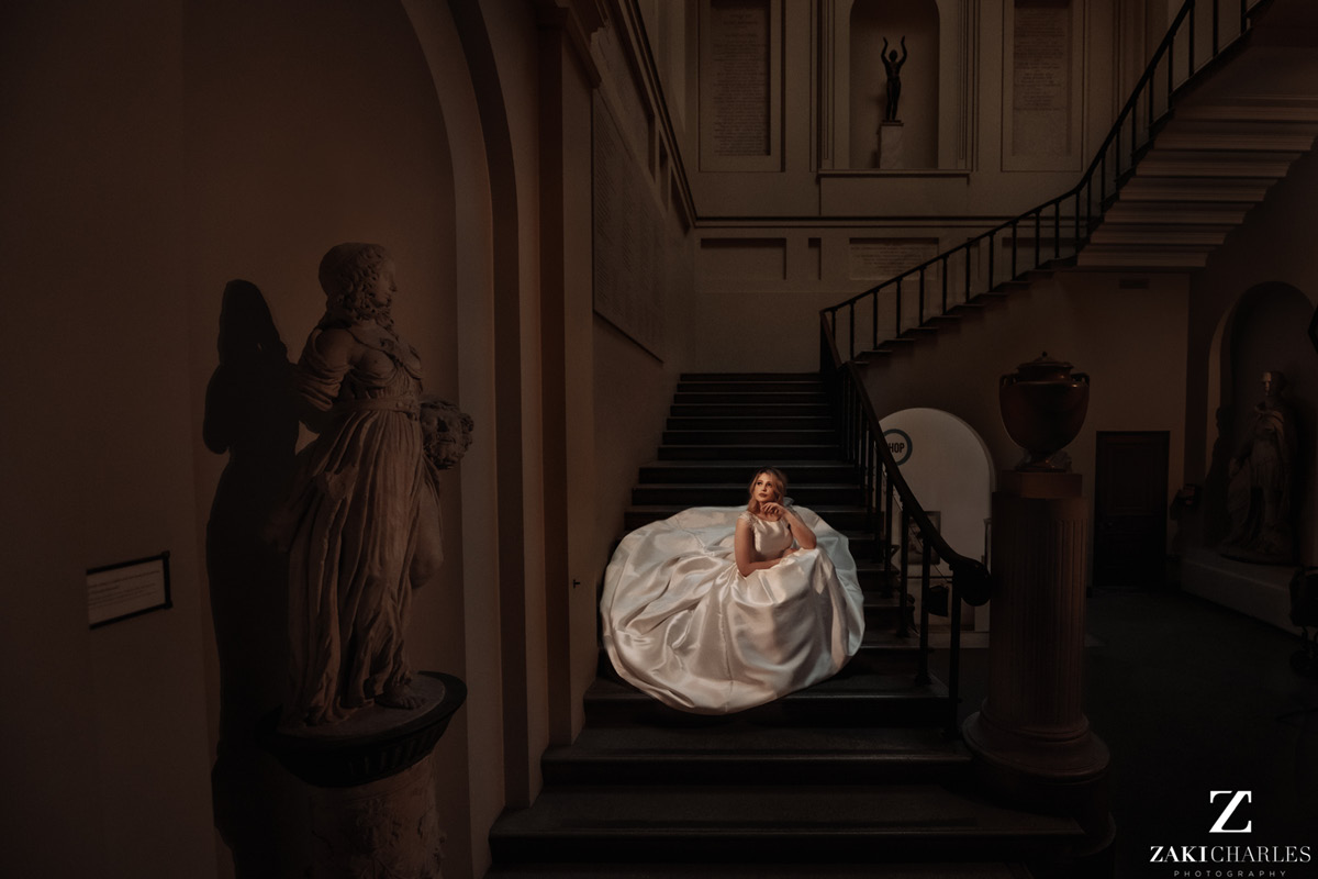 Ashmolean Museum staircase bride