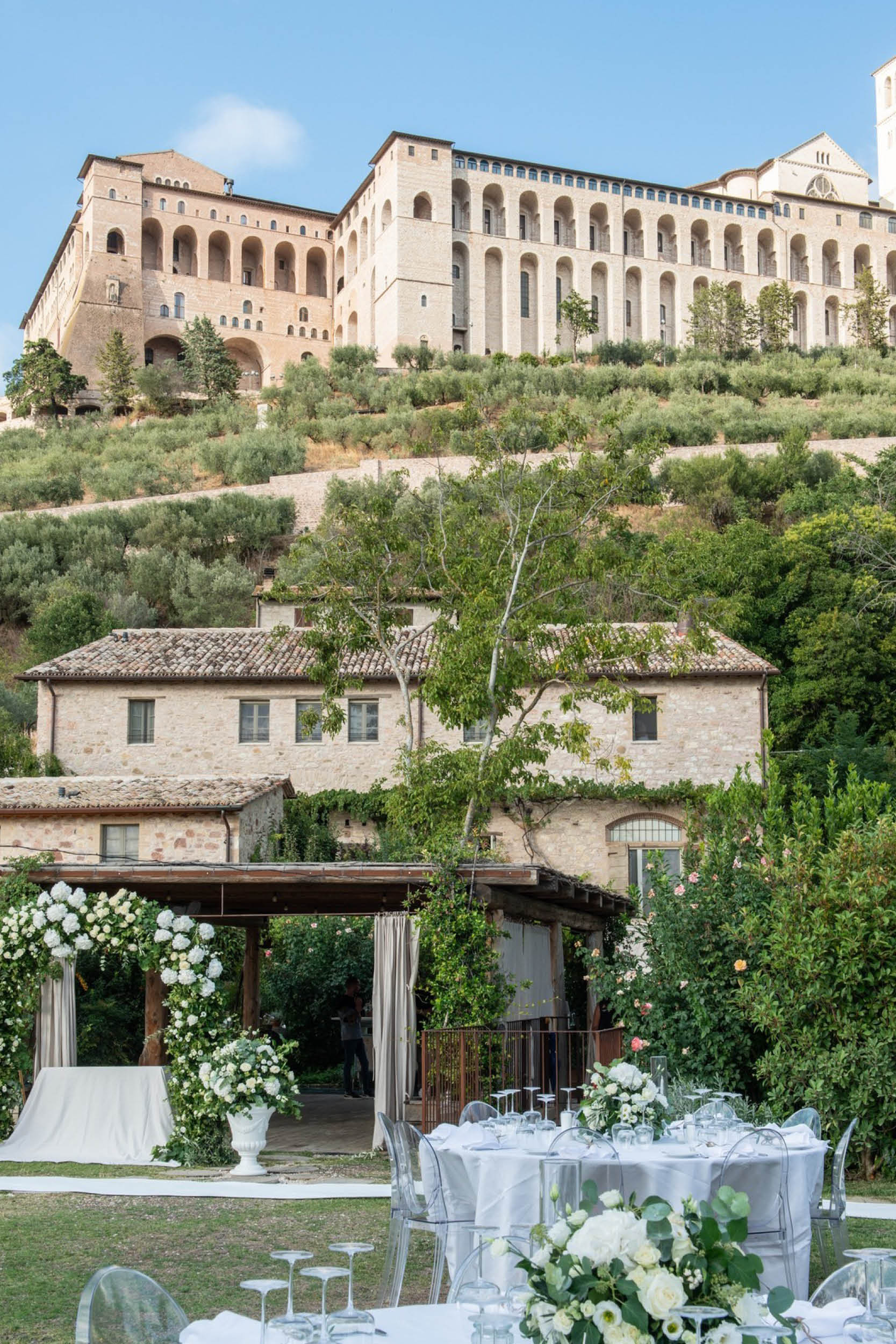 Borgo Antichi Orti Assisi party setup