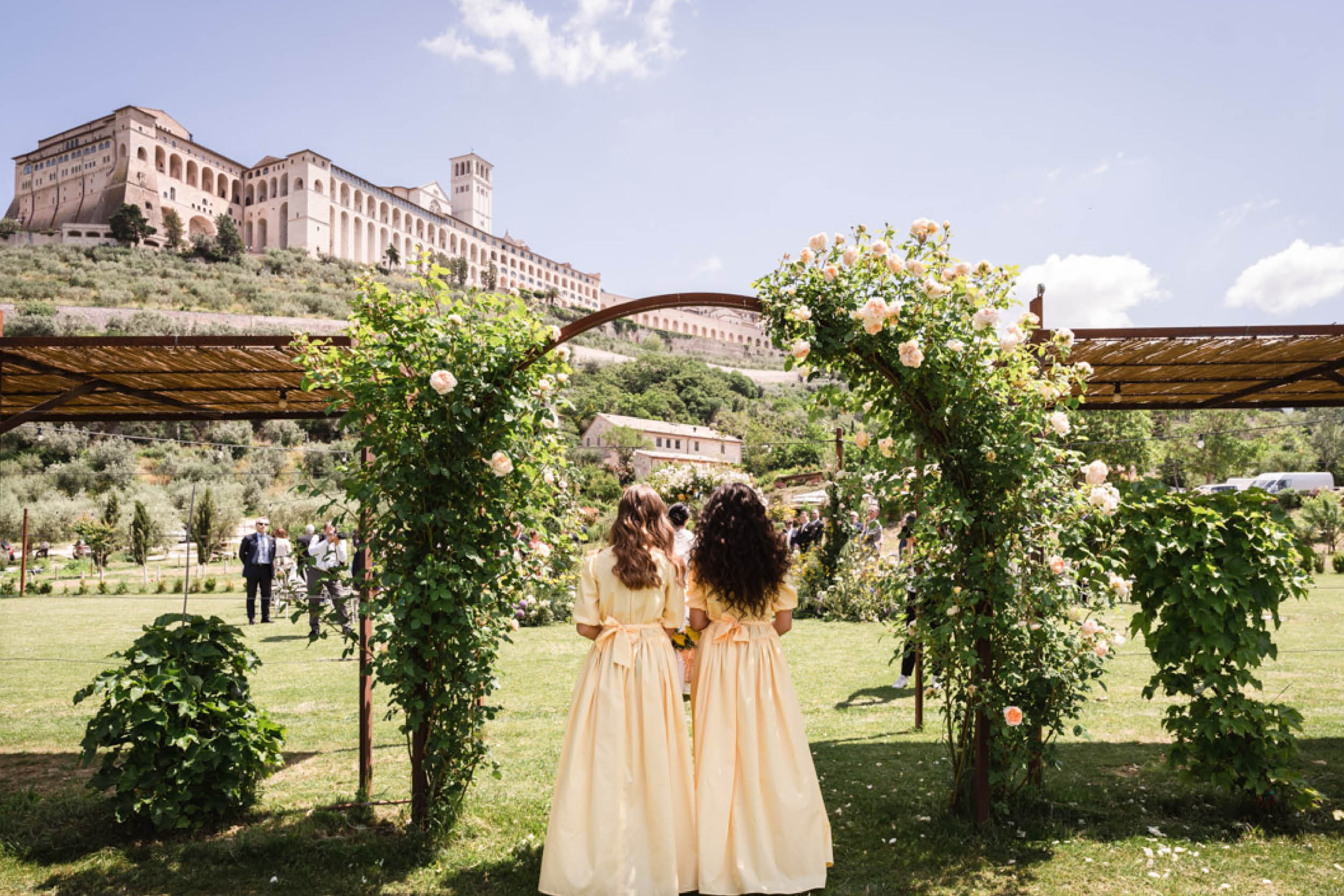 Borgo Antichi Orti Assisi wedding arch