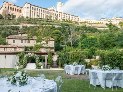 Borgo Antichi Orti Assisi wedding setup